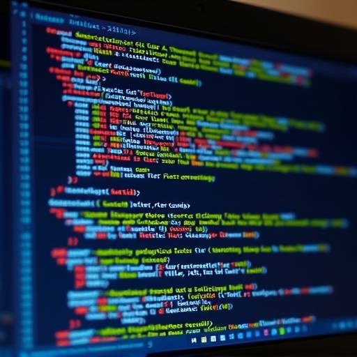 Image d'un écran d'ordinateur affichant du code HTML, représentant le cours de développement web.